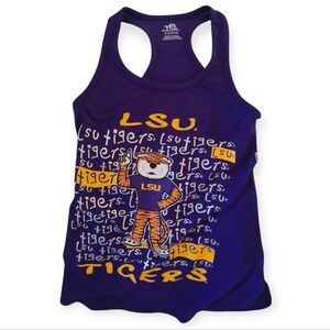 LSU Tigers fan apparel tank top.